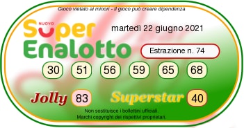 drawing-today-superenalotto-tuesday-22-june-2021-win-number-2