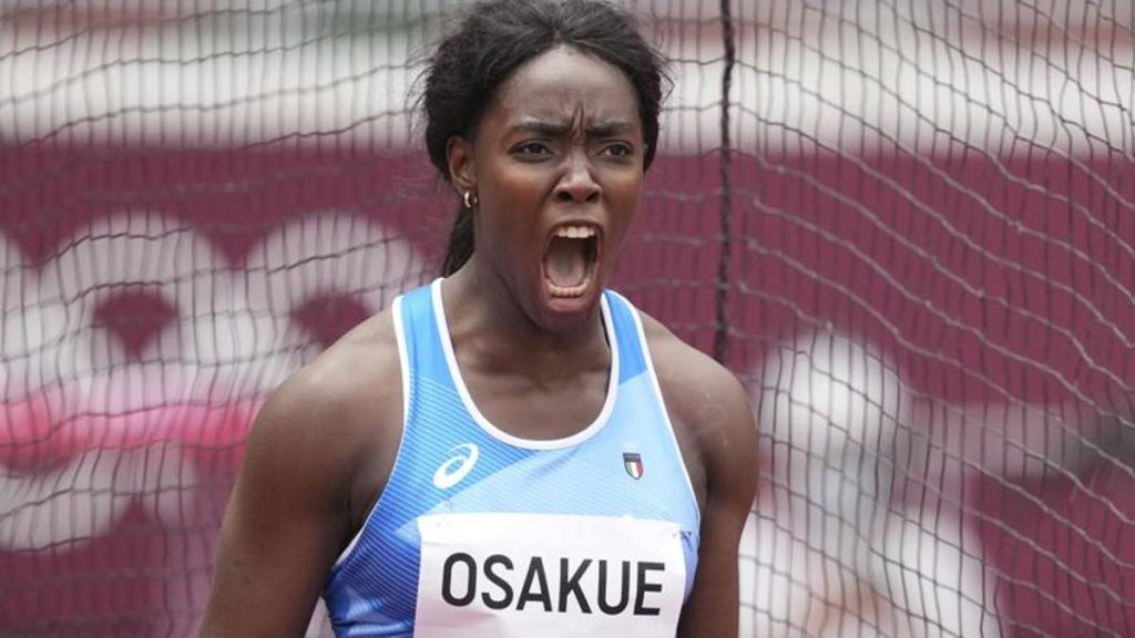 Daisy Osako, the last discus throw and equals the Italian record