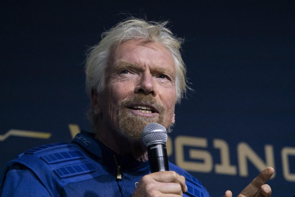 Richard Branson flies into space with Virgin Galactic