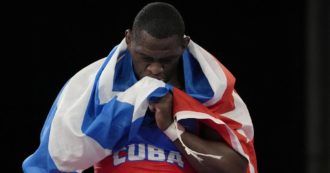 Megyn Lopez, Cuban in Legend as Lewis and Phelps: Fourth Games Gold Medalist in Greco-Roman Fighting.  Dedicate victory to Castro