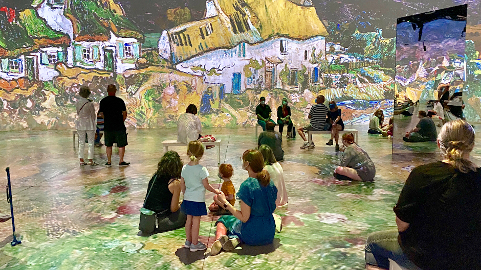 Pictures from inside the immersive Van Gogh exhibition