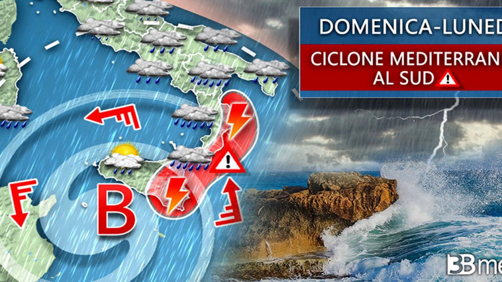 The Mediterranean hurricane is heading towards Catania, with a strong wave of bad weather coming