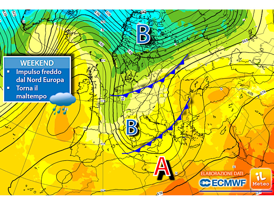 Cold rushes down from Northern Europe from Saturday 13 November