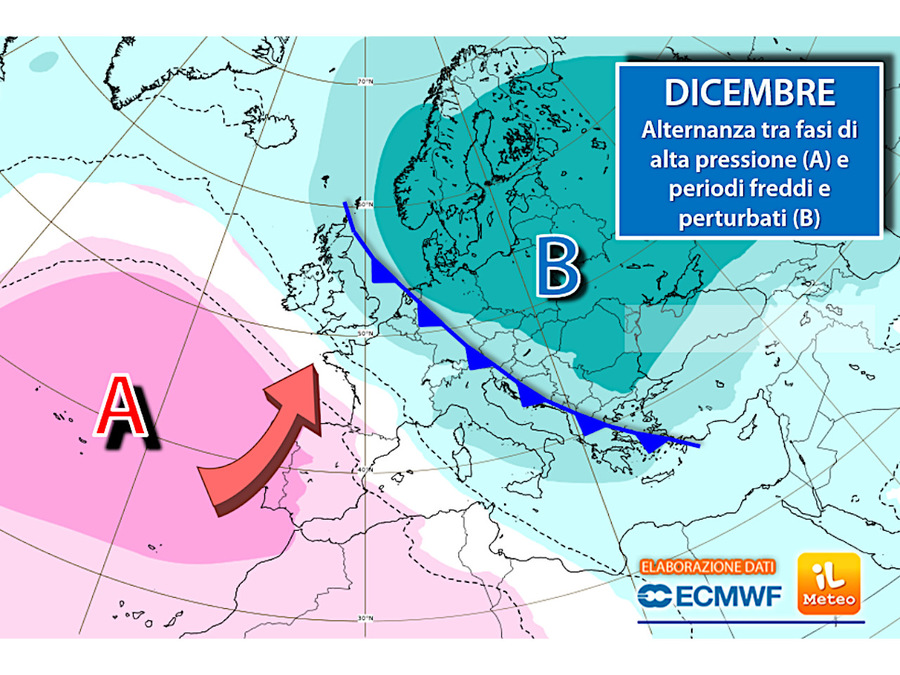 Trend until Christmas: Switching between high pressure and cold and troubled seasons