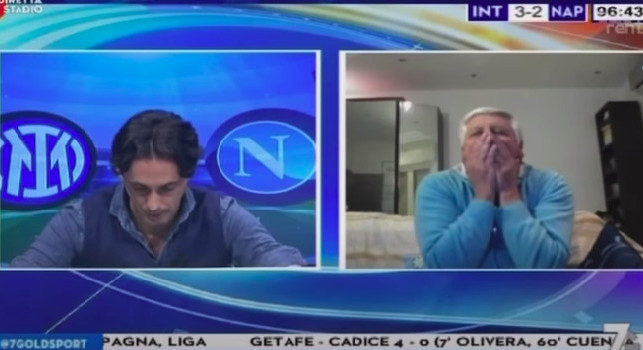 Inter-Napoli, Tramontana impazzisce in diretta: telecronaca all