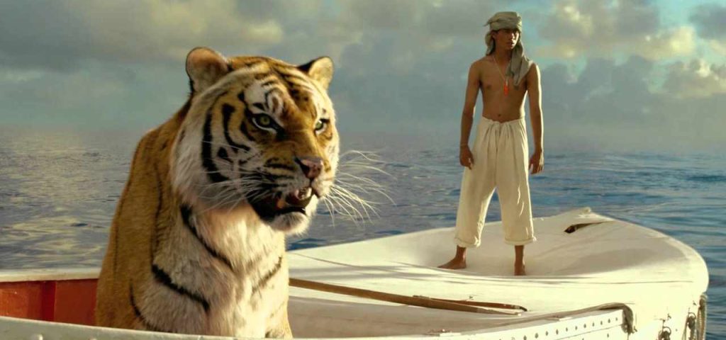LIFE OF PI / Suraj Sharma and the tiger reproduced by special effects (by Oscar)!