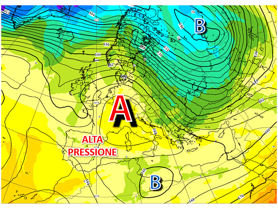 High pressure to strengthen Italy next weekend