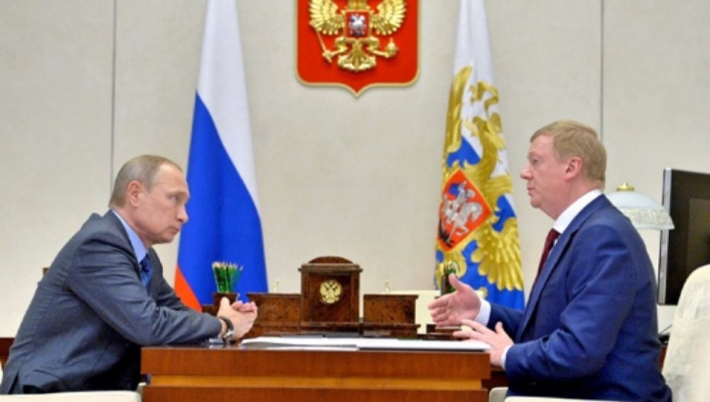 The media reported that Chubais, Putin's envoy, submitted his resignation in protest