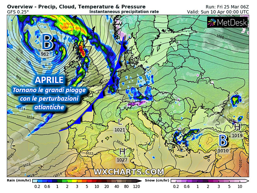 Beginning of April: Atlantic disturbances return