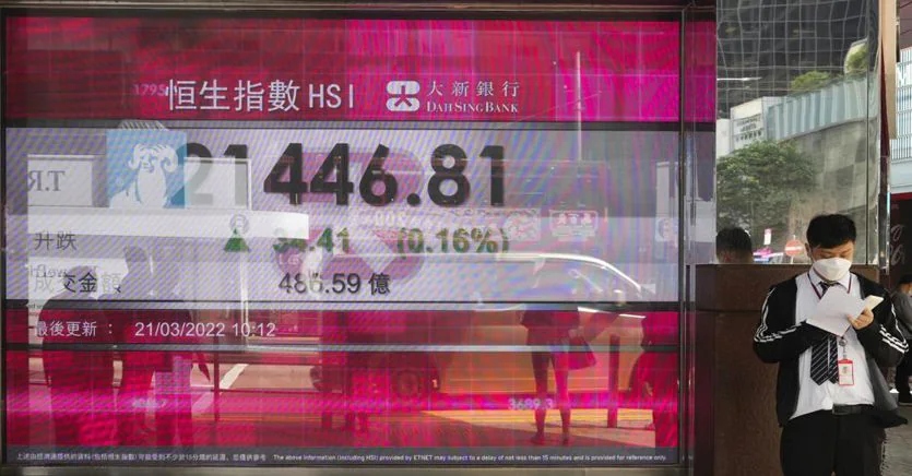 Asian stocks are falling.  Evergrande suspended ads suspended
