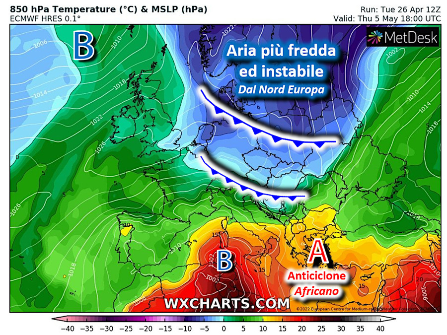 The cold air coming from northern Europe will be the fuel for a hurricane