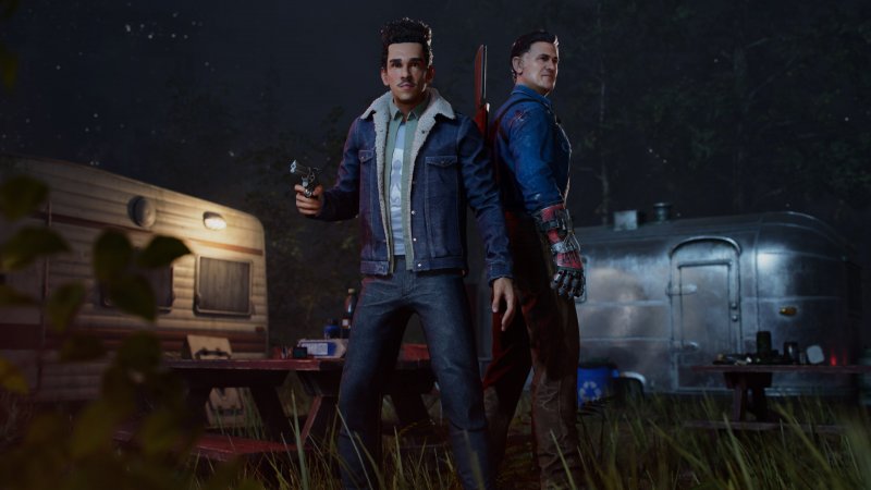 Evil Dead: The Game, on the right the older version of Ash