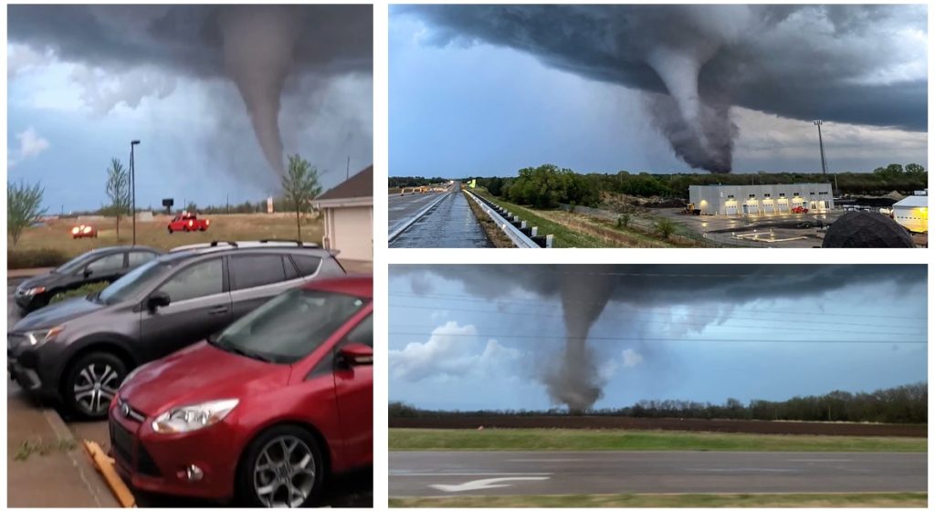 Devastating tornadoes hit Kansas - trail of devastation in Wichita