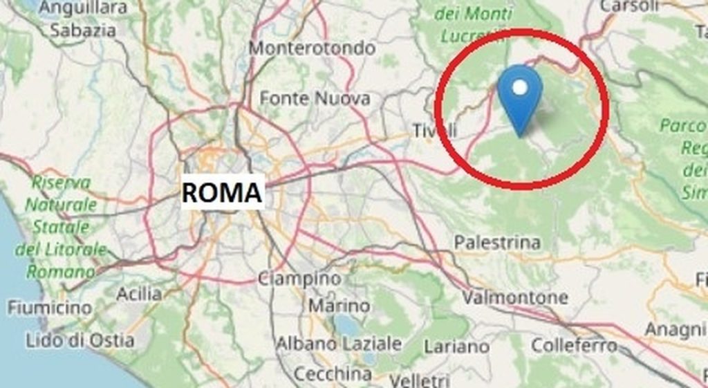 The quake, measuring 3.4 on the Richter scale, was felt in Rome, southeast of the capital and in the Castelli region.