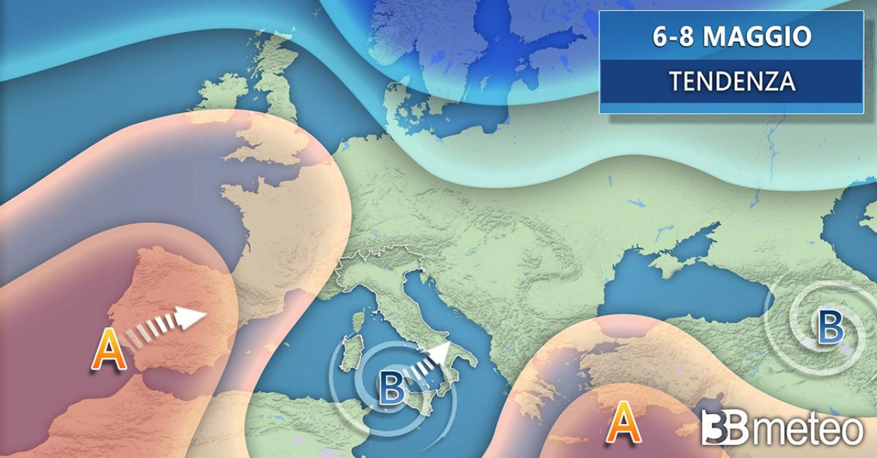 Weekend weather, spinning towards southern Italy