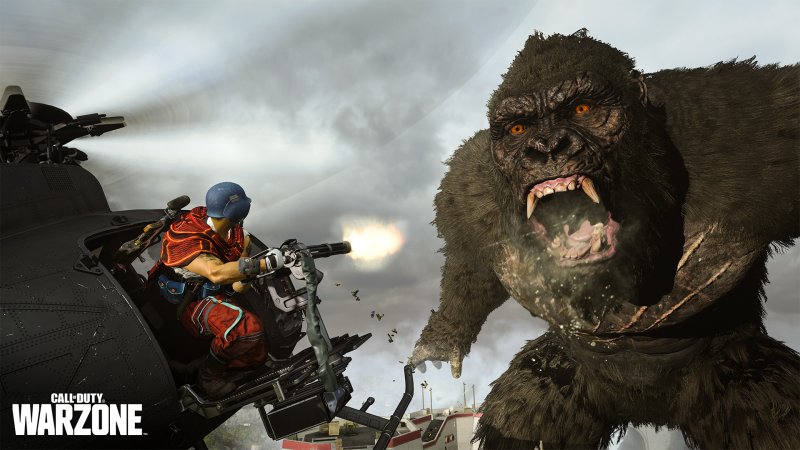 Call of Duty: Warzone - Operation Monarch, one player directly attacks Kong