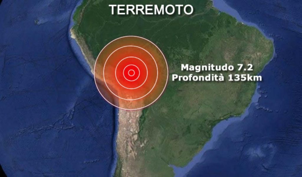 Earthquake, violent shock between Peru and Bolivia of magnitude 7.2, seismic wave orbiting around the world «3B Meteo