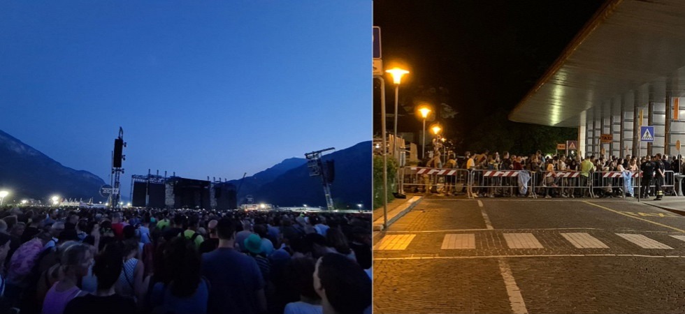 Concert for Vasco Rossi, Pat: ``The streaming stage is basically done.  Now pay attention to the parking lots: more than 200 buses and about 25,000 cars ''