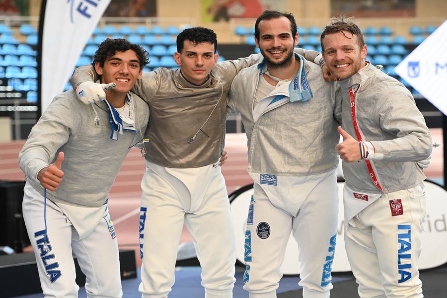 In Madrid, the men's team takes third place in the team saber test - OA Sport
