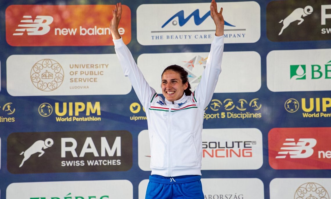 Elena Micheli, second in Budapest in the second round of the World Cup