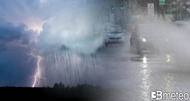Weather, high rainfall and thundershowers over the next few hours, areas with high exposure