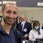Chiellini, the adventure begins in Los Angeles: Departure from Fiumicino