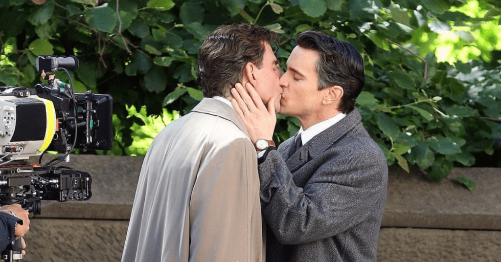 Maestro, the passionate kiss between Bradley Cooper and Matt Bomer