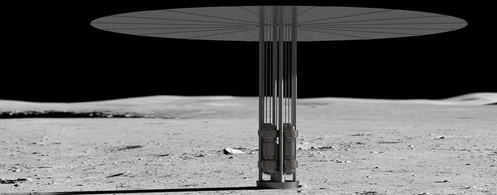 Nuclear fission reactor on the moon