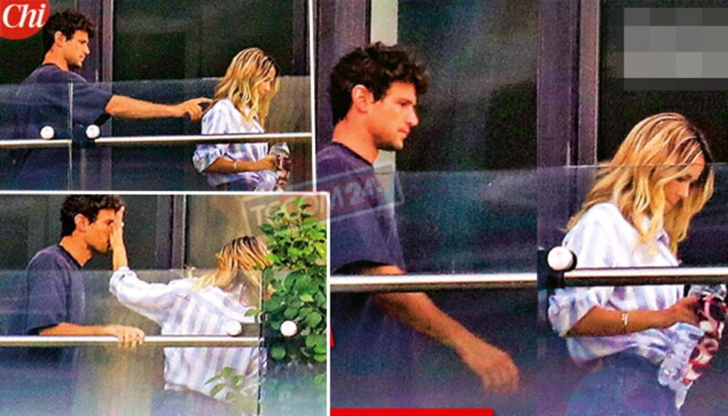 Diletta Lotta and Giacomo Cavalli were captured together on the balcony