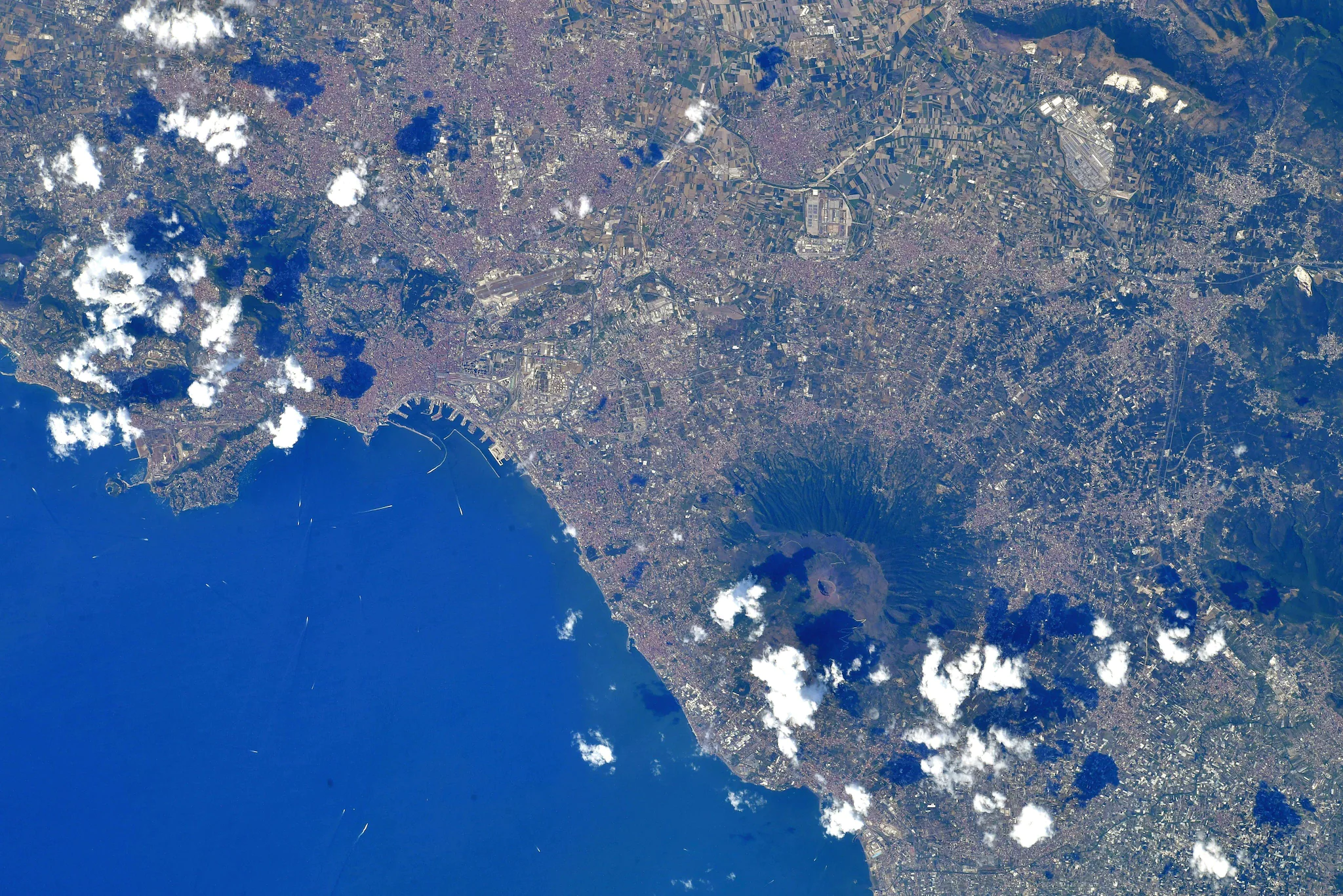 Naples from space.  Photo/ Samantha Cristoforetti