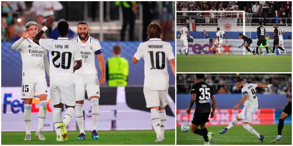 Alaba and Benzema present Eintracht: Real Madrid win the Super Cup