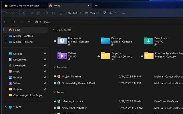 Windows 11: Tab Support for File Explorer