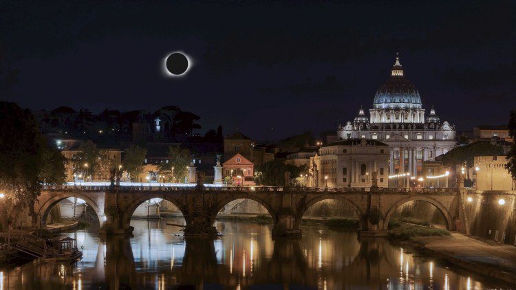 Total solar eclipse in Rome
