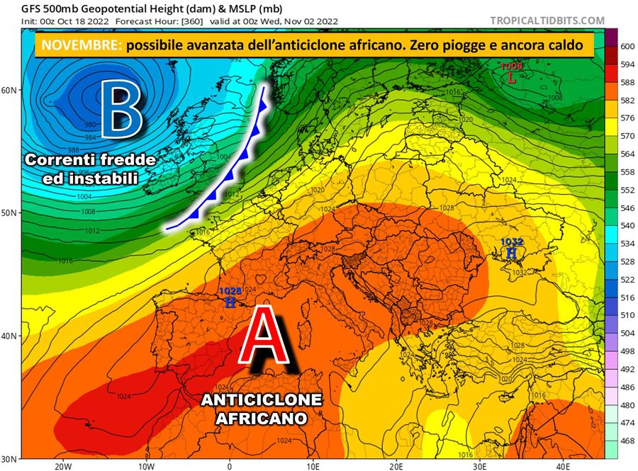 Early November, with an African anticyclone