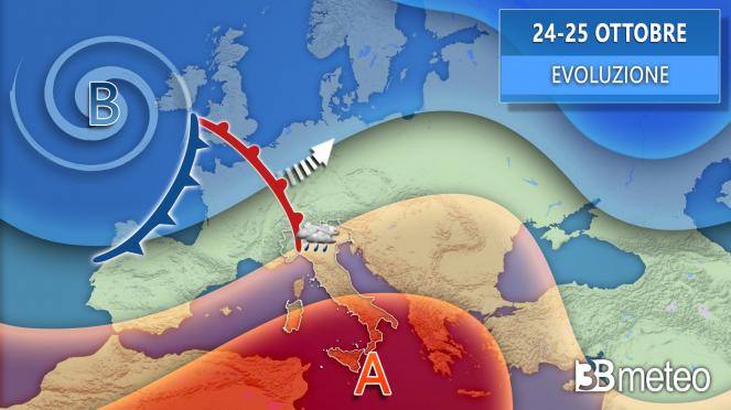 Meteo, a European synoptic for the start of the new week