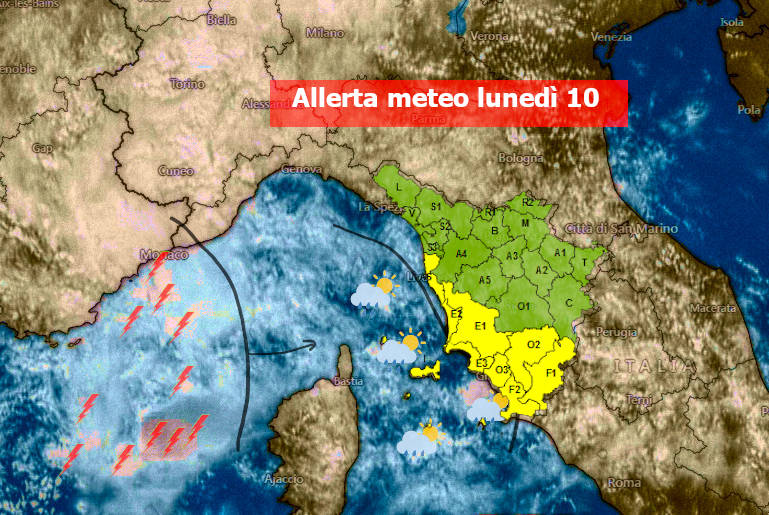 Weather alert in Tuscany - rain and thunderstorms - Livorno Grosseto » Tuscany weather